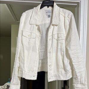 Tommy Bahama Cream Button-Up Jacket